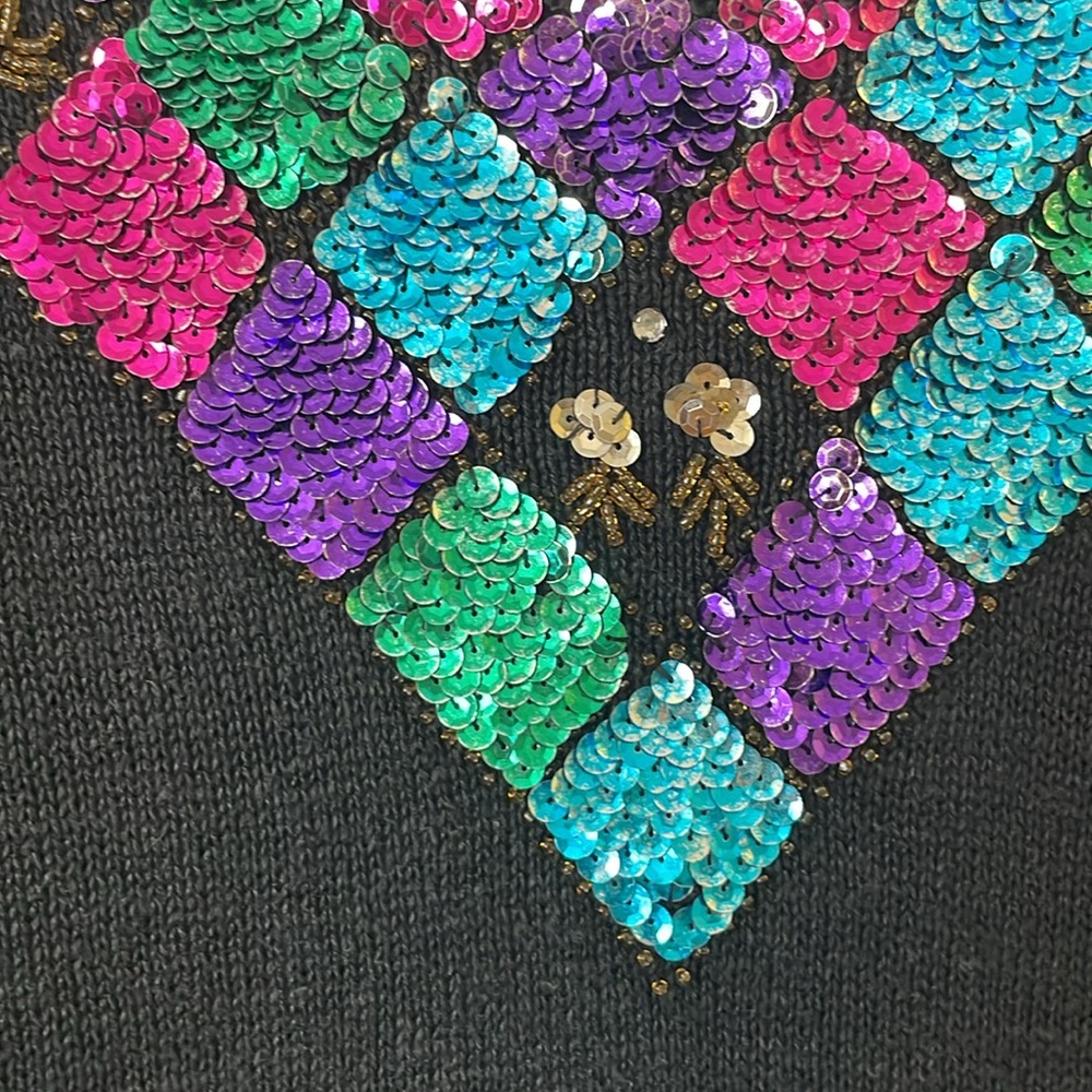 VINTAGE MISTER NOAH Sequin Sweater Dress Size S - Picture 6 of 6